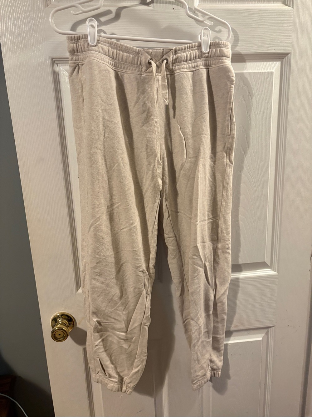 aerie Light Beige Drawstring Joggers